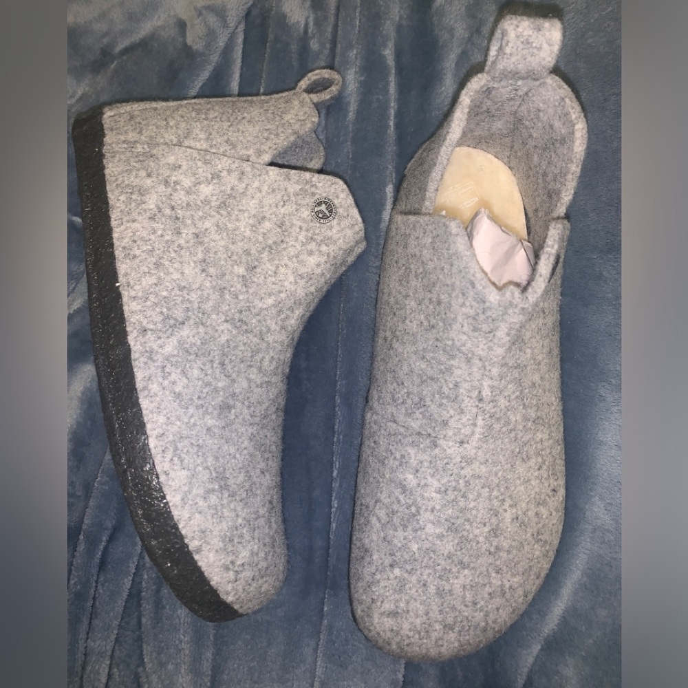 Birkenstock Andermatt Shearling Wool Felt Slippers
